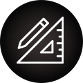 Pencil and Triangle Icon